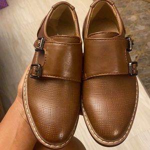 Toddler boys brown dress shoes. Never worn